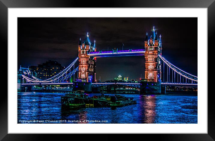 Tower Bridge London Framed Mounted Print by Dawn O'Connor
