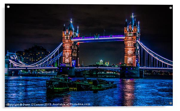 Tower Bridge London Acrylic by Dawn O'Connor