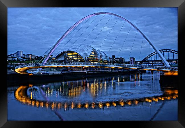 Millennium Bridge Painting Framed Print by George Young
