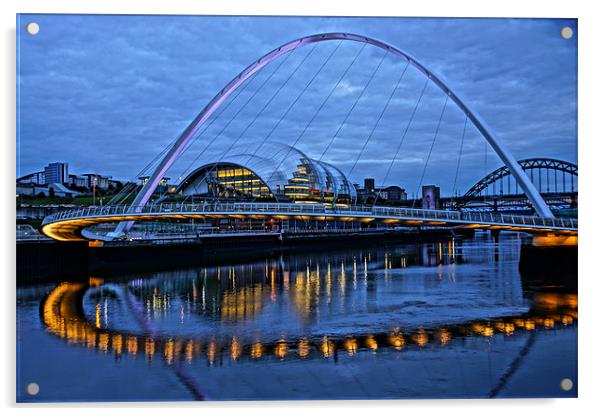 Millennium Bridge Painting Acrylic by George Young
