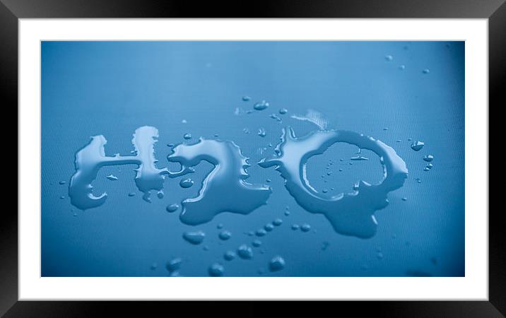 Water Spill  - Abstract Framed Mounted Print by Ian Johnston  LRPS