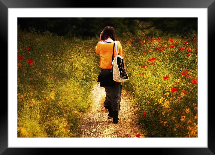 Walk this way Framed Mounted Print by Dawn Cox