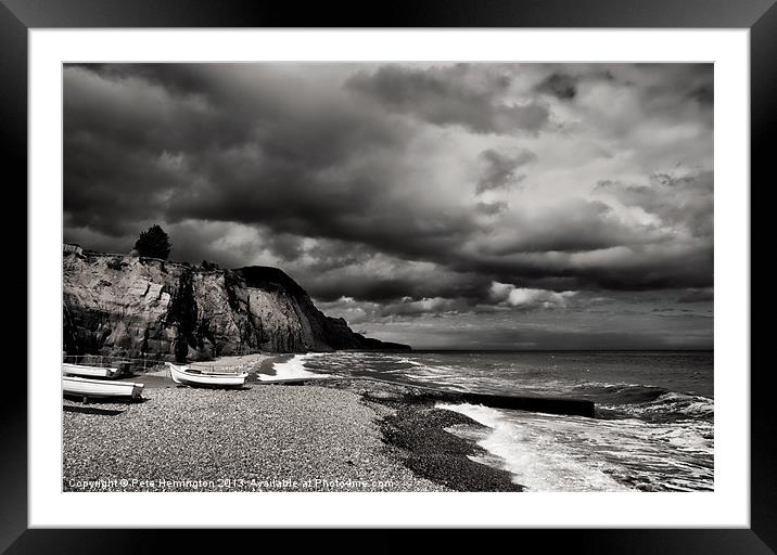 Sidmouth looking East Framed Mounted Print by Pete Hemington