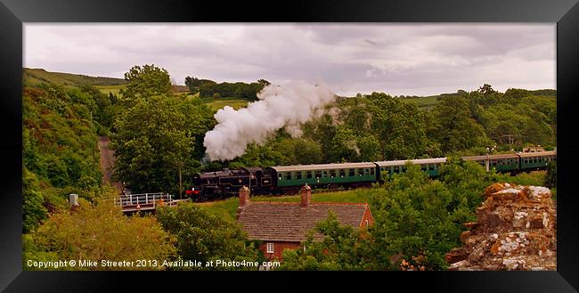 Leaving Corfe Framed Print by Mike Streeter