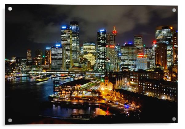 Sydney Circular Quay Acrylic by peter tachauer