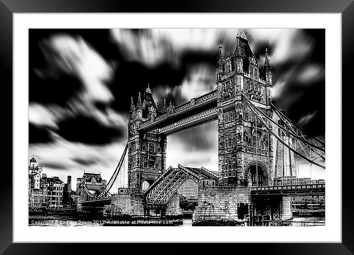 Tower Bridge Framed Mounted Print by Andrew Driver