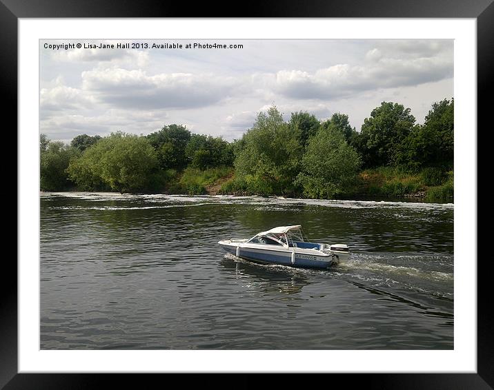Speed Boating on the River Trent Framed Mounted Print by Lee Hall