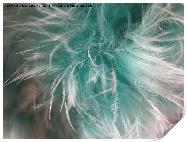 Green Feathers Print by Lee Hall