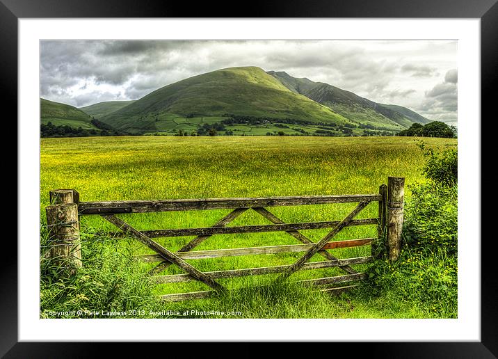 Blencathra Lake District Framed Mounted Print by Pete Lawless