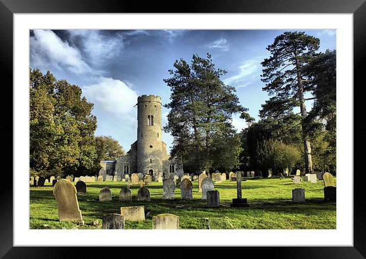 St Peters Church Forncett Framed Mounted Print by Darren Burroughs