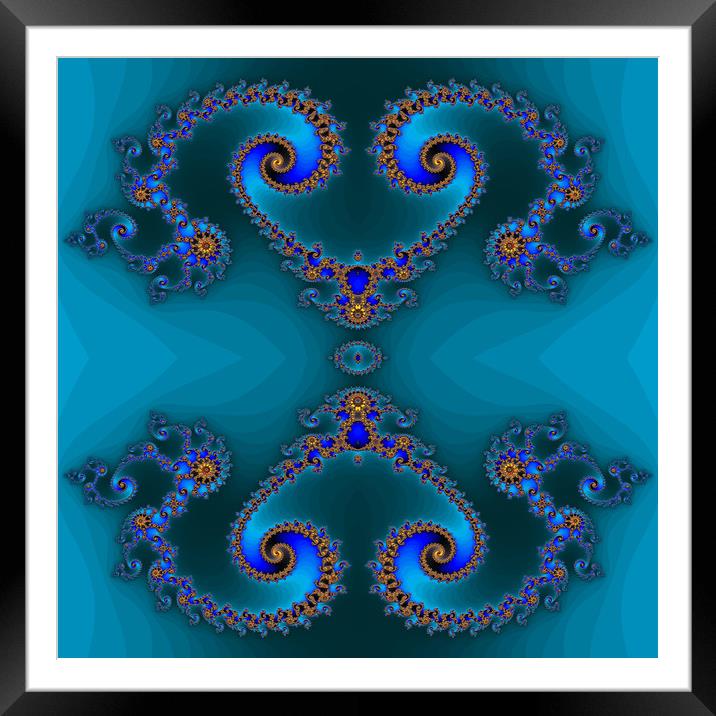 Blue Double Double Framed Mounted Print by Hugh Fathers