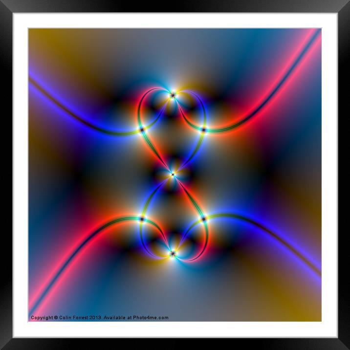 Infinite Neon Framed Mounted Print by Colin Forrest