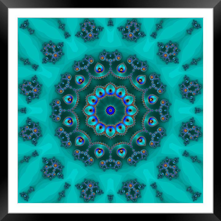 Kaleidoscopic Fractal Framed Mounted Print by Hugh Fathers