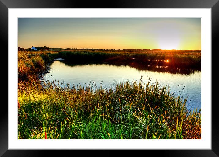 North Devon Sunset Framed Mounted Print by Dave Wilkinson North Devon Ph