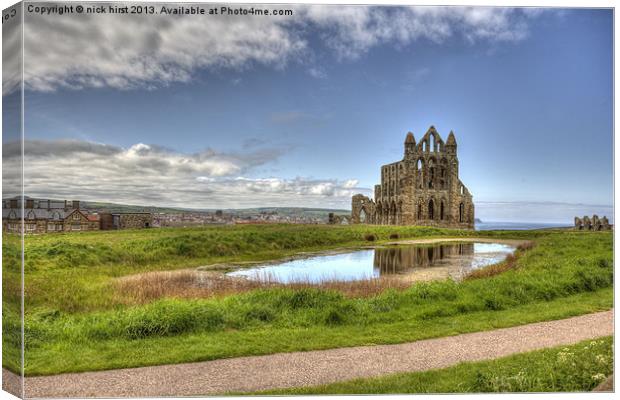 Whitby Abbey Canvas Print by nick hirst