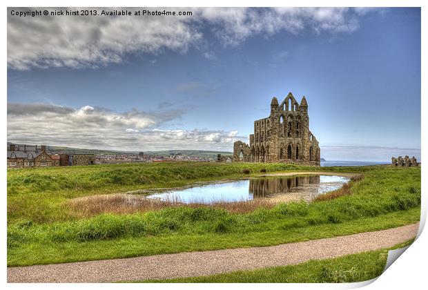 Whitby Abbey Print by nick hirst