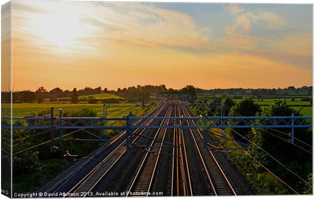 TRACK TO THE SUNSET Canvas Print by David Atkinson