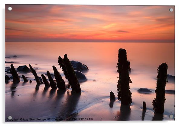 Posts at sunset Acrylic by Izzy Standbridge
