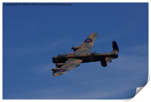 Avro Lancaster bomber Print by Lee Mullins