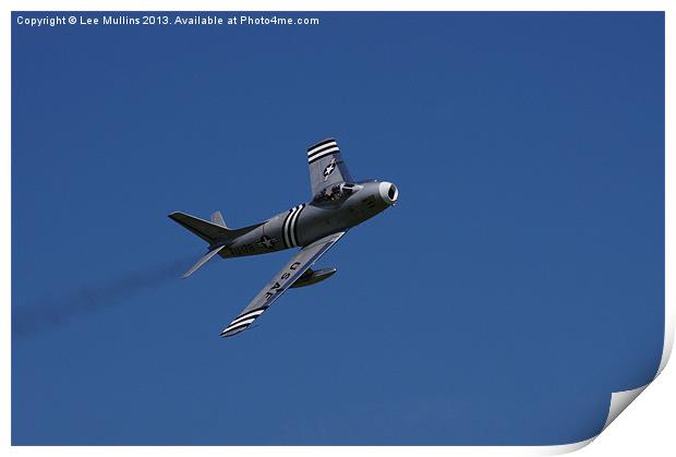 North American F-86A Sabre Print by Lee Mullins