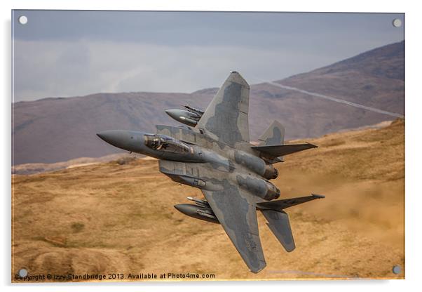 F 15C Eagle Low Fly Acrylic by Izzy Standbridge
