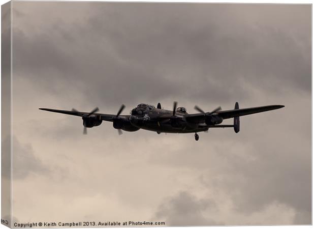 RAF BBMF Lancaster flypast Canvas Print by Keith Campbell
