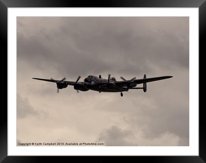 RAF BBMF Lancaster flypast Framed Mounted Print by Keith Campbell
