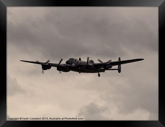 RAF BBMF Lancaster flypast Framed Print by Keith Campbell