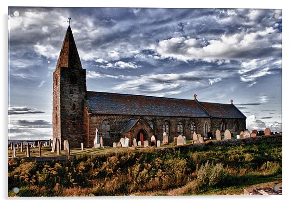 St Bartholomews Church: Newbiggin Acrylic by John Ellis