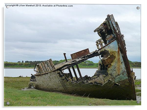 Decommissioned Trawler Acrylic by Lilian Marshall