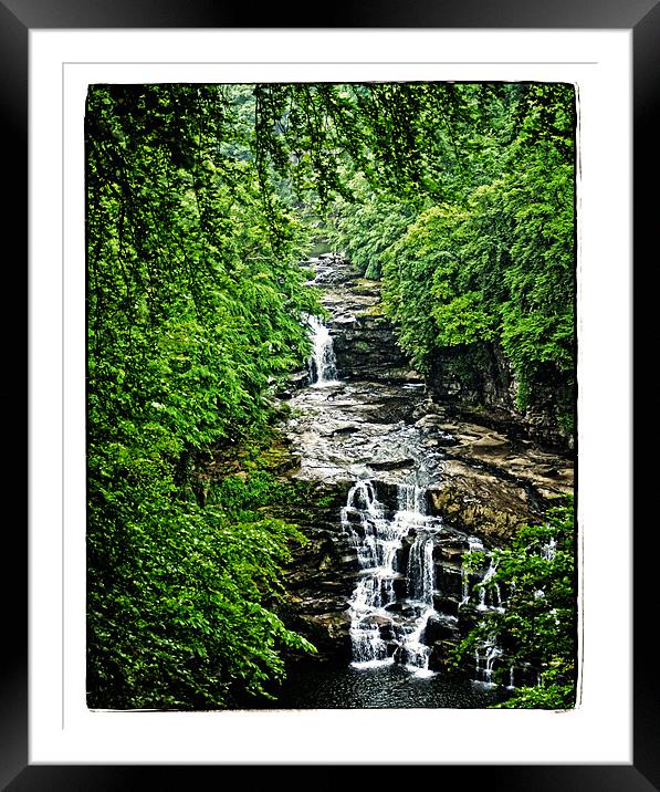 waterfall Framed Mounted Print by jane dickie