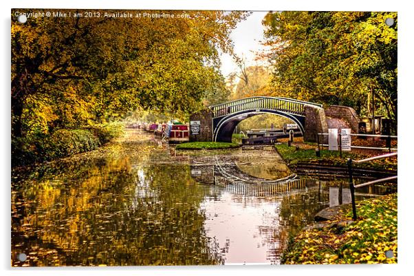Autumn on the Oxford canal Acrylic by Thanet Photos