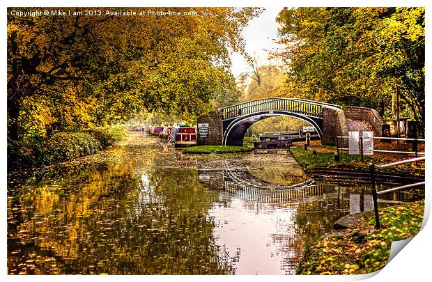 Autumn on the Oxford canal Print by Thanet Photos