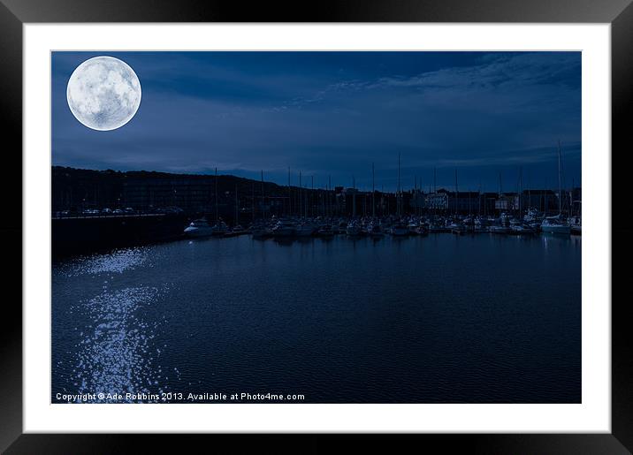Harbour Nights Framed Mounted Print by Ade Robbins