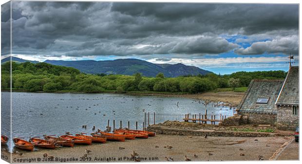 Derwentwater Shoreline Canvas Print by John Biggadike