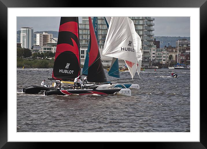 Extreme 40 Catamaran Racing 2 Framed Mounted Print by Steve Purnell