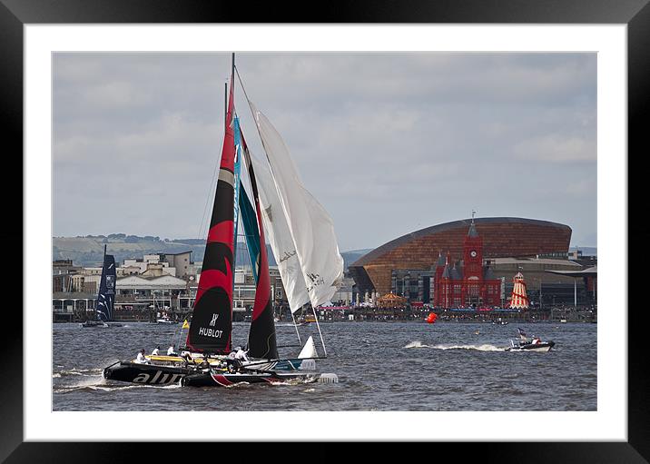 Extreme 40 Catamaran Racing 3 Framed Mounted Print by Steve Purnell
