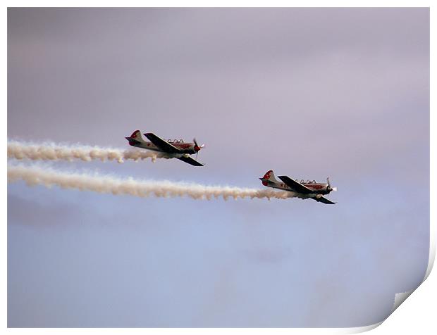 Flying Double over Plymouth Print by Peter F Hunt