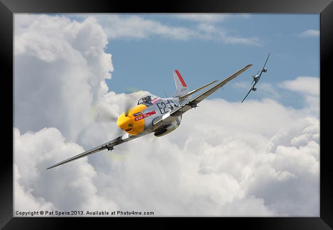 P51 Mustang - Tortoise and the Hare Framed Print by Pat Speirs