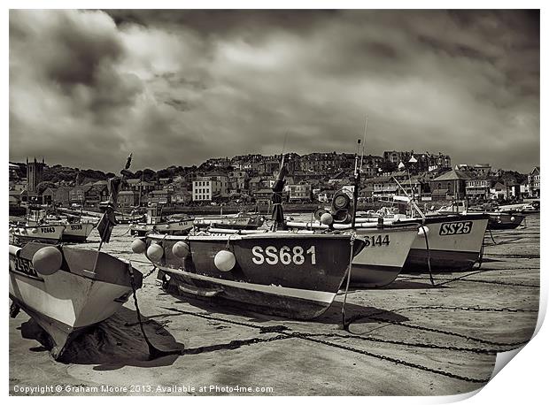 St Ives Print by Graham Moore