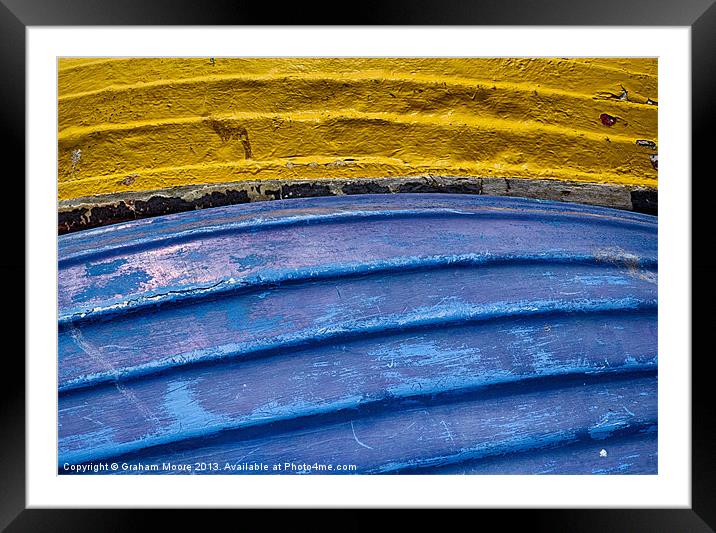 Row boats abstract Framed Mounted Print by Graham Moore