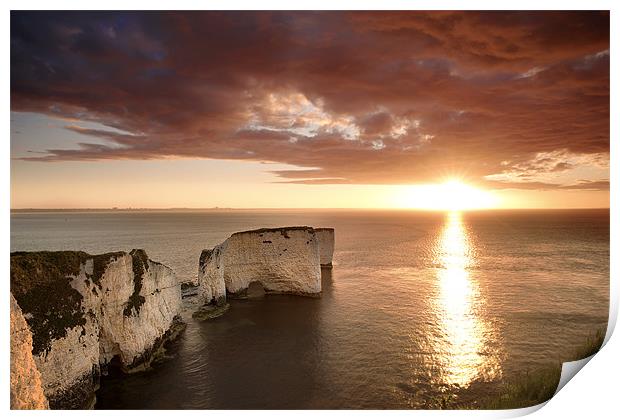 Old Harry Print by Andrew Bannister