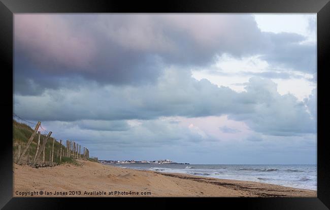 after the sun has set on the coast of light Framed Print by Ian Jones