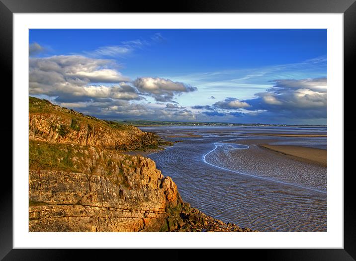 Kent Estuary from Silverdale Framed Mounted Print by Roger Green