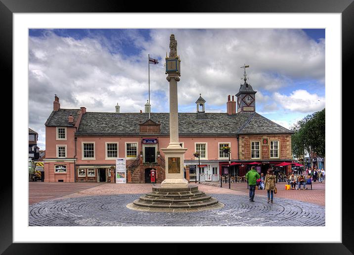 Carlisle Market Cross Framed Mounted Print by Tom Gomez