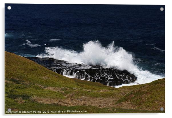 Breaking Wave Acrylic by Graham Palmer