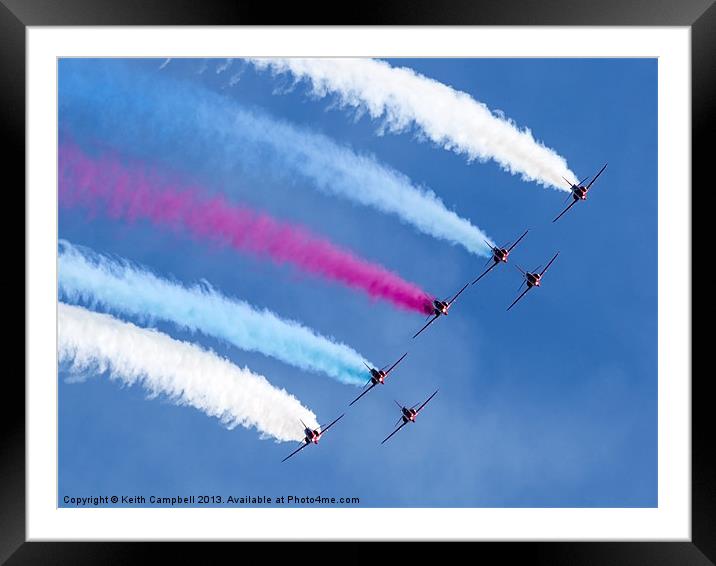 Red Arrows - The Pride of Great Britain Framed Mounted Print by Keith Campbell