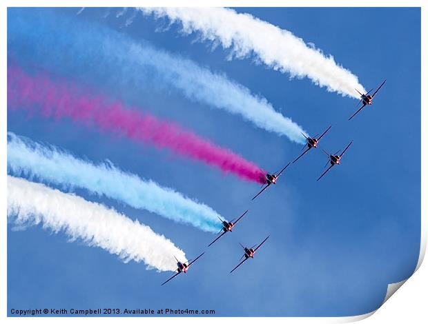 Red Arrows - The Pride of Great Britain Print by Keith Campbell