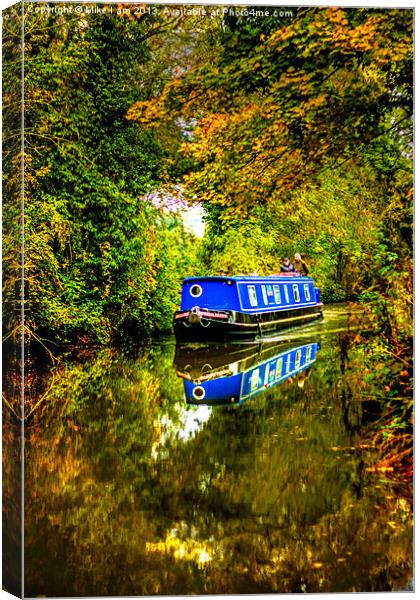 canal boat Canvas Print by Thanet Photos