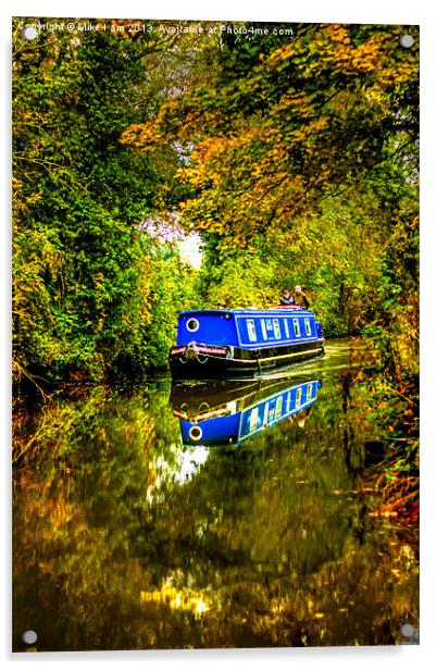 canal boat Acrylic by Thanet Photos